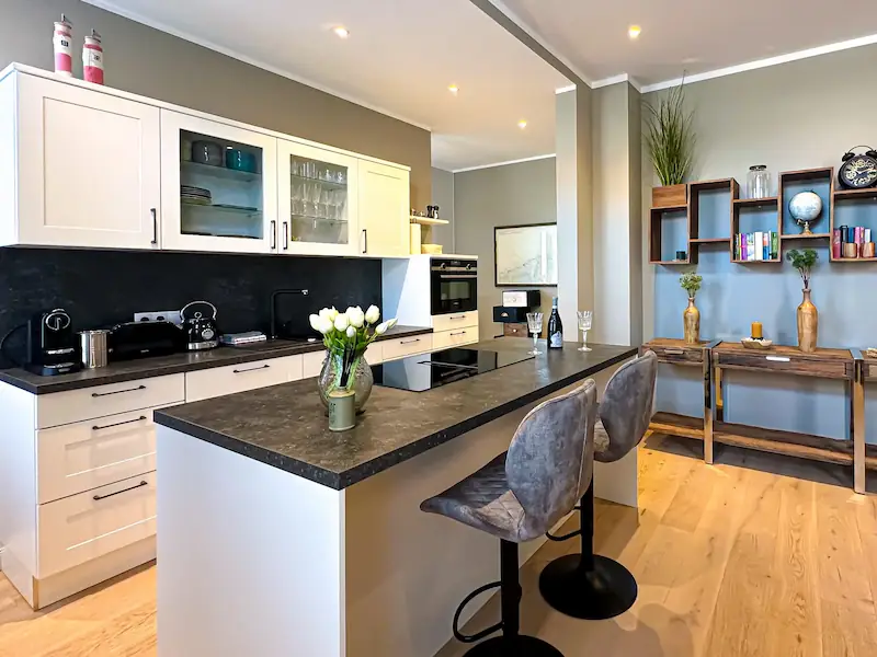 Ferienwohnung Inselrose Juist – Wohnung Nordgold – Küche